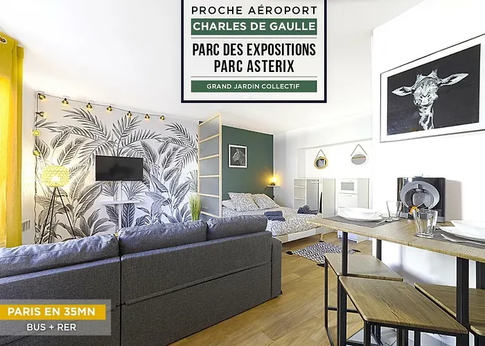 ****Jungle Chic/Aeroport Cdg Paris/Parc Asterix/Parc Des Expositions/Paris****